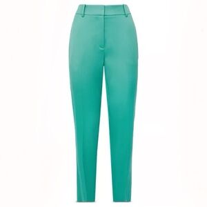 New REISS Ember Slim Leg Trousers in Green Size 6 US / 10 UK